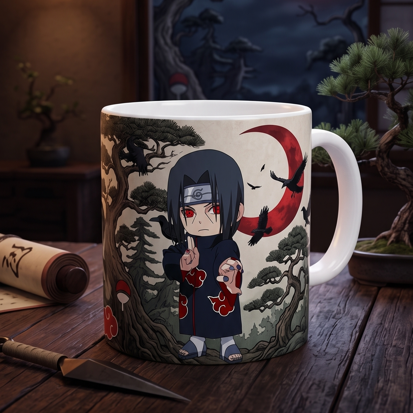 Itachi White Mug | Premium Design | FandomVerse